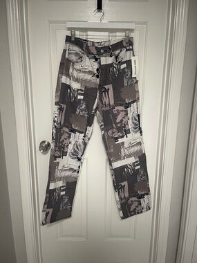 BDG Graphic Renaissance Patchwork Jeans - Gray & Taupe